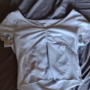 American Eagle Outfitters Light Blue Crop Top